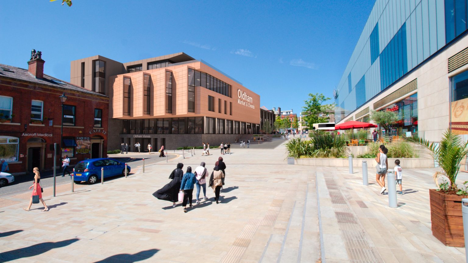Redevelopment Spindles Town Square